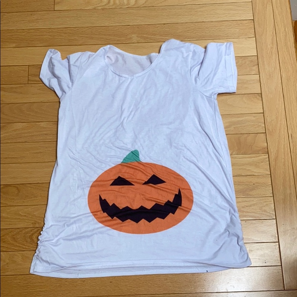 Maternity Halloween Pumpkin Tee